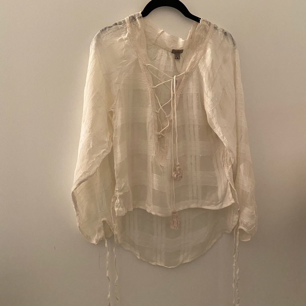 BRAND NEW long sleeve tie up top